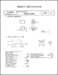 KAQY210SB datasheet: 5.0V, 1A high voltage relay KAQY210SB