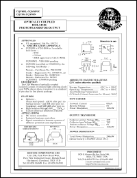 CQY80X datasheet: 6V; 60mA optically coupled isolator phototransistor output CQY80X