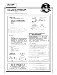 IS607 datasheet: 6V; 50mA optically coupled bilateral switch non-zero crossing triac IS607