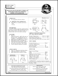 4N39 datasheet: 6V; 60mA photon coupled isolator Ga As infrared emitting diode & light activated SCR 4N39