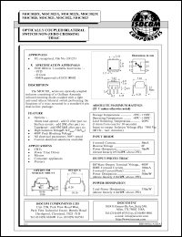 MOC3021 datasheet: 6V, 50mA optically coupled bilateral switch non-zero crossing triac MOC3021