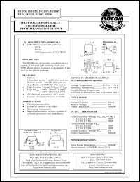 H11D2 datasheet: 6V, 60mA high voltage optically coupled isolated phototransistor output H11D2