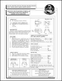 H11C2 datasheet: 6V, 60mA photon coupled isolator Ga As infrared emitting diode & light activated SCR H11C2