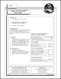 IS733H datasheet: AC input phototransistor optically coupled isolator IS733H