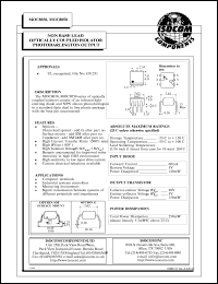 MOC8030 datasheet: 5V; 60mA non base lead optically coupled isolator photodarlington output MOC8030