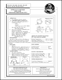 TIL111 datasheet: 6V; 60mA optically coupled isolator phototransistor output TIL111