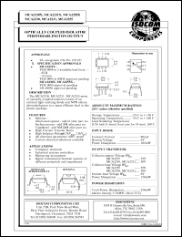 MCA2231 datasheet: 6V; 80mA optically coupled isolator photodarlington output MCA2231