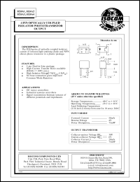 H24A1 datasheet: 4V; 50mA optically coupled isolator phototransistor output H24A1