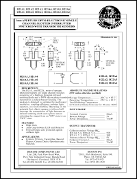 H22A4 datasheet: 5V; 50mA 1mm aperture opto-electronic single channel slotted interrupter switch with transistor sensors H22A4