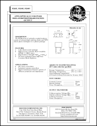 H24B2 datasheet: 4V; 50mA optically coupled isolator photodarlington output H24B2