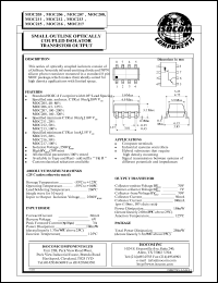 MOC212 datasheet: 6V; 60mA optically coupled isolator transistor output MOC212