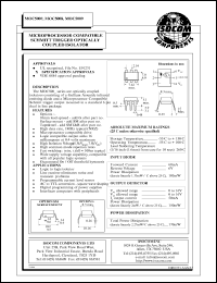 MOC5007 datasheet: 6V; 60mA microprocessor compatible schmitt trigger optically coupled isolator MOC5007