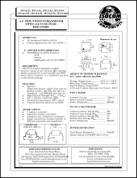 H11AA3 datasheet: AC input phototransistor optically coupled isolator H11AA3