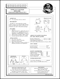 MCT274 datasheet: 6V; 60mA optically coupled isolator MCT274