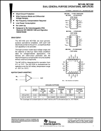 MC1458D datasheet:  DUAL GENERAL-PURPOSE OPERATIONAL AMPLIFIER MC1458D