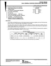 RC4558DR datasheet:  DUAL GENERAL-PURPOSE OPERATIONAL AMPLIFIER RC4558DR