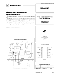 MC44145D datasheet: Pixel clock generator/ sync separator MC44145D