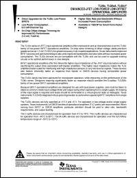 TL031CD datasheet:  ENHANCED JFET LOW-POWER PRECISION OPERATIONAL AMPLIFIER TL031CD