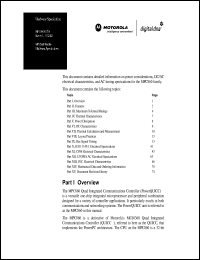 XPC860DEZP66nn datasheet: Quad integrated communications controller, 10 Mbps, 66 MHz XPC860DEZP66nn