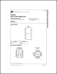 JM38510R75003S2 datasheet: Dual 4-Input NAND Gate JM38510R75003S2