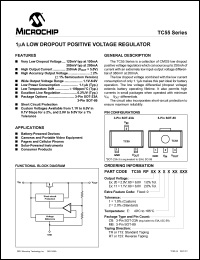 TC55RP2001ECBTR datasheet: 1uA low dropout positive voltage regulator (output voltage: 2V, tolerance 1%) for battery-powered devices, cameras and portable video equipment and etc. TC55RP2001ECBTR