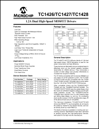TC1428COA datasheet: 1.2A dual high-speed MOSFET drivers TC1428COA