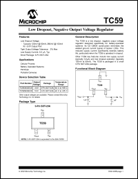 TC595002ECBTR datasheet: Low dropout, negative output voltage regulator, output voltage 5.0V TC595002ECBTR