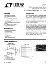 LT1109CN8 datasheet: Micropower low cost DC/DC converter adjustable LT1109CN8