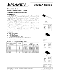 78L08ACZ datasheet: Three-terminal low current positive voltage regulators, output 8V 78L08ACZ