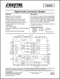 CDB4225 datasheet: Audio codec with volume control CDB4225