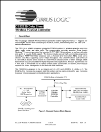 CS22220 datasheet: Wireless PCMCIA controller CS22220