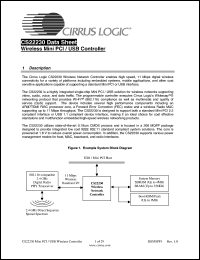 CS22230 datasheet: Wireless mini PCI/USB controller CS22230