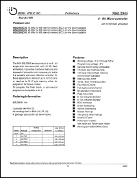 MSU2955C16 datasheet: 16 MHZ 16 KB internal memory MCU, on-line down-loadable MSU2955C16