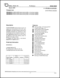 MSU2959C16 datasheet: 16 MHZ 32 KB internal memory MCU, on-line down-loadable MSU2959C16