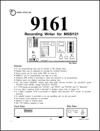 MSM9161 datasheet: Recording writer for MSSI121 MSM9161