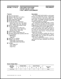 V29C51000T-45P datasheet: 512Kbit (65,536 x 8bit) 5V CMOS flash memory V29C51000T-45P