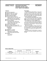 V29C51004T-90T datasheet: 4megabit (524,288 x 8bit) 5V CMOS flash memory V29C51004T-90T