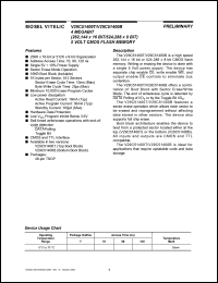 V29C51400B-90T datasheet: 4megabit (262,144 x 16bit/524,288 x 8bit) 5V CMOS flash memory V29C51400B-90T