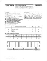 V436416S04VTG-10PC datasheet: 3.3V 16M x 64 high performance PC100 unbuffered SDRAM module V436416S04VTG-10PC