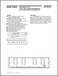 V43644R04VCTG-75 datasheet: 3.3V 4M x 64 high performance PC100 unbuffered SDRAM module V43644R04VCTG-75