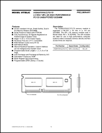 V43644YO4VCTG-75 datasheet: 3.3V 4M x 64 high performance PC133 unbuffered SODIMM V43644YO4VCTG-75