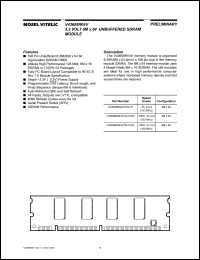 V43658R04VXTG-10PC datasheet: 3.3V 8M x 64 unbuffered SDRAM module V43658R04VXTG-10PC