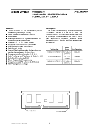 V436632Y24VXTG-75 datasheet: 256MB unbuffered SDRAM SODIMM, 32M x 64 3.3V V436632Y24VXTG-75