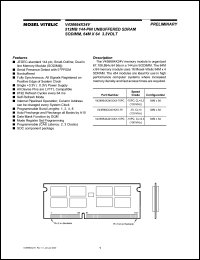 V436664X24VXSG-75PC datasheet: 512MB unbuffered SDRAM SODIMM, 64M x 64 3.3V V436664X24VXSG-75PC