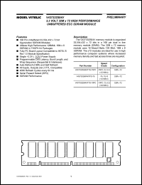 V437332S04VXTG-75 datasheet: 3.3V 32M x 72 high performance unbuffered ECC SDRAM module V437332S04VXTG-75