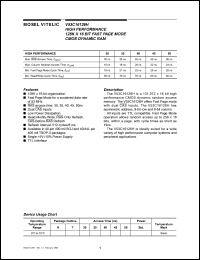 V53C16126HK60 datasheet: High performance 128K x 16bit fast page mode CMOS dynamic RAM V53C16126HK60