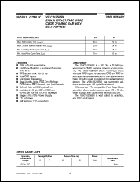 V53C16256SH datasheet: 256K x 16bit fast page mode CMOS dynamic RAM with self reflesh V53C16256SH