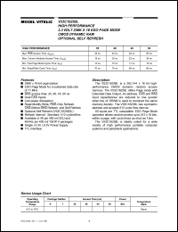 V53C16258SLK35 datasheet: High performance 3.3V 256K x 16 EDO page mode CMOS dynamic RAM with optional self refresh V53C16258SLK35