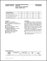 V53C816HK45 datasheet: 512K x 16 fast page mode CMOS dynamic RAM V53C816HK45