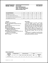 V53C16128HK35 datasheet: High performance 128K x 16 EDO page mode CMOS dynamic RAM V53C16128HK35